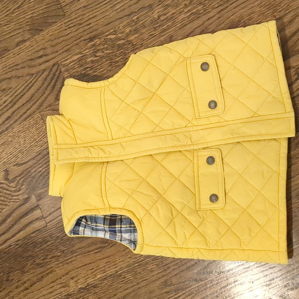 Janie and Jack Yellow Puffer Vest 12-24 months